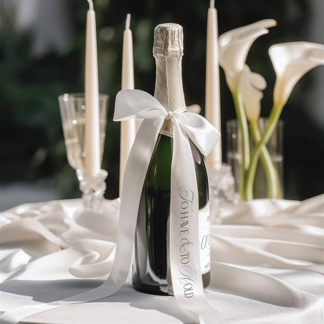 Lazo De Raso To Have and To Hold Single Inscription Wedding (To Have and To Hold Single Inscription Wedding Satin Ribbon)