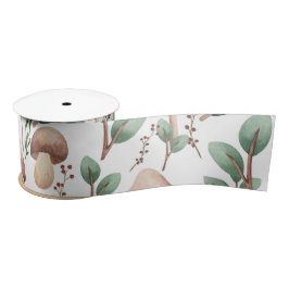 Lazo De Raso Todos los hongos del bosque Eucalyptus en blanco