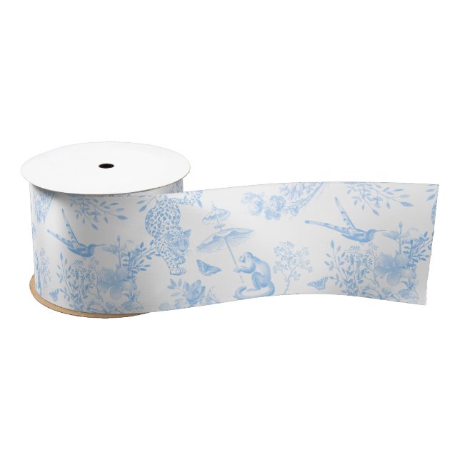 Lazo De Raso Toile Preppy Jungle Chinoiserie (Carrete)