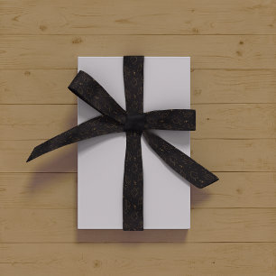 Lazo De Raso Toss de Graduación en Negro y Oro