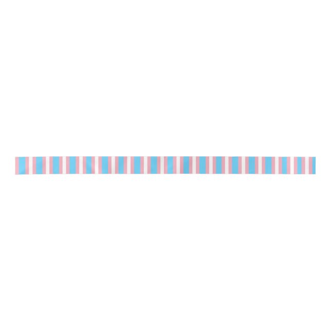 Lazo De Raso trans flag pattern satin ribbon (Anverso)