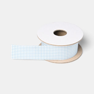 Lazo De Raso Trellis Baby Azul - Blanco