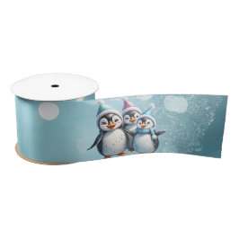 Lazo De Raso Tres adorables pingüinos