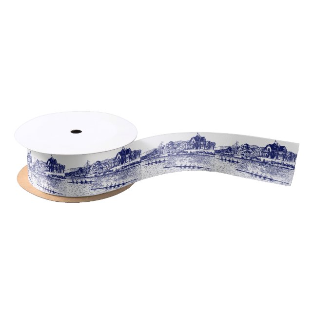 Lazo De Raso Tripulacion de remeros compiten con Boathouse Blue (Carrete)