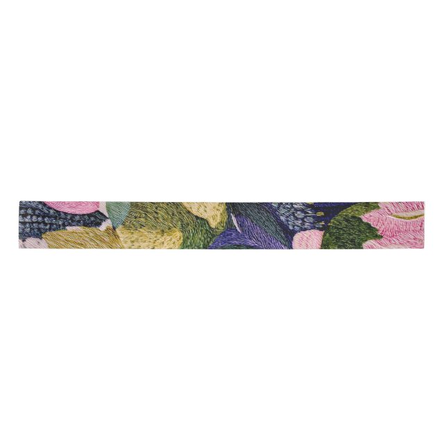 Lazo De Raso Tropical Modernism Floral Ribbon (Anverso)