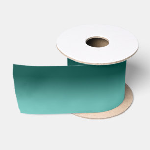 Lazo De Raso Turquesa oscuro y ombre de teal claro