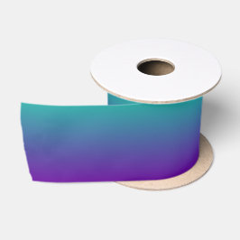 Lazo De Raso Turquesa y Violeta Ombre Purpura