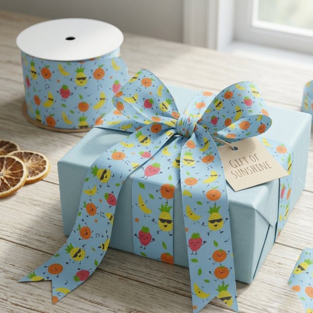 Lazo De Raso Tutti Fruitti Birthday Pattern Cute Fruits (Subido por el creador)