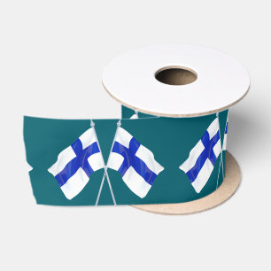 Lazo De Raso Un par de banderas finlandesas