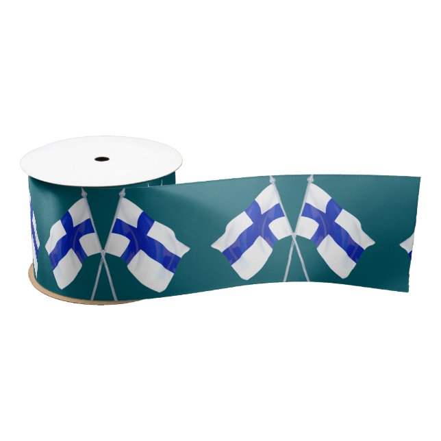 Lazo De Raso Un par de banderas finlandesas (Carrete)