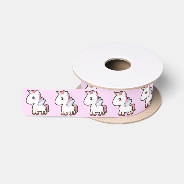 Lazo De Raso Unicornio de Kawaii (Carrete)