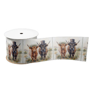 Lazo De Raso Vaca Highland Bride y Groom de Boda