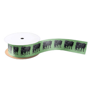 Lazo De Raso Vaca negra de ángulos y ternera