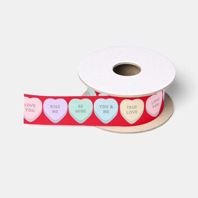 Lazo De Raso Valentine Candy Hearts Thunder_Cove (Carrete)