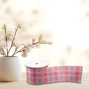 Lazo De Raso Verano rosa y azul de tártaro