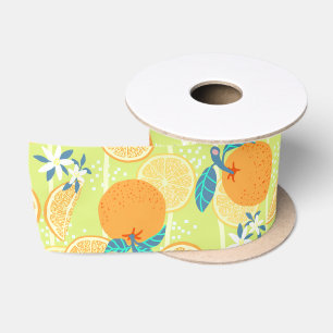 Lazo De Raso Verano verde naranja