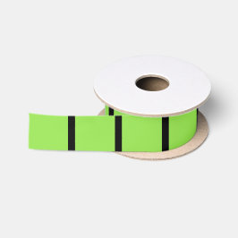 Lazo De Raso Verde Con Rayas Negras