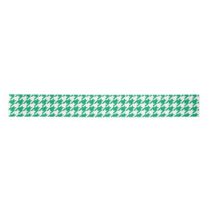 Lazo De Raso Verde Cuadro Piedra Houndstooth
