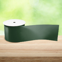 Lazo De Raso Verde Esmeralda Oscuro Color Sólido