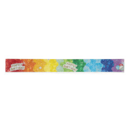 Lazo De Raso Vibrant Rainbow Birthday Cake Wrapping Paper 