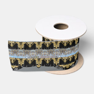 Lazo De Raso Victorian rizado negro de Madeline Greystone