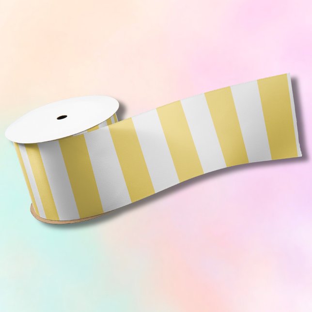 Lazo De Raso Vintage Classic Yellow & White Stripes (Subido por el creador)