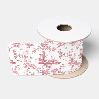 Lazo De Raso Vintage English Floral Toile de Jouy-Pink