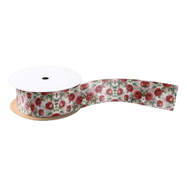 Lazo De Raso Vintage Rose Bloom (Carrete)