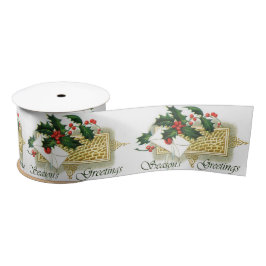 Lazo De Raso Vintage Seasons Greetings Navidades