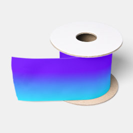 Lazo De Raso Violeta Púrpura y Ombre de Aqua Brillante