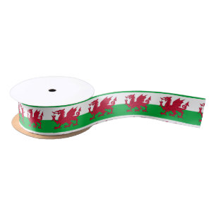 Lazo De Raso Wales flag Ribbon