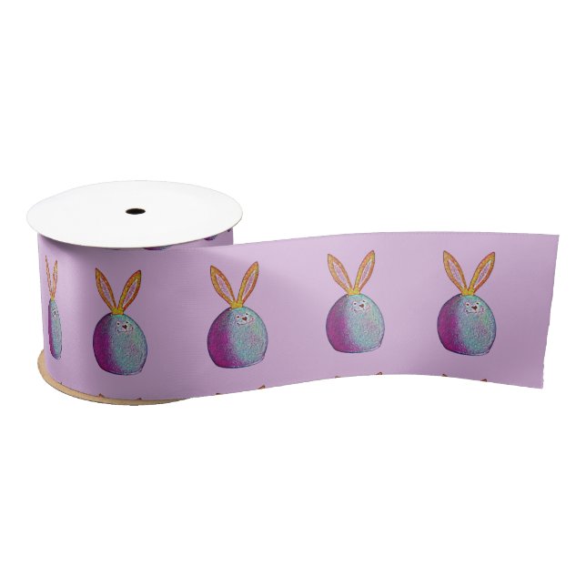 Lazo De Raso Watercolor Easter Egy Bunny (Carrete)