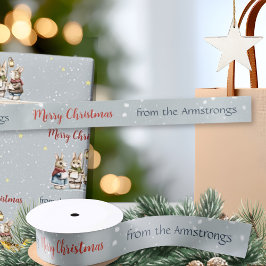 Lazo De Raso Watercolor Rabbit Carolers Cottagecore