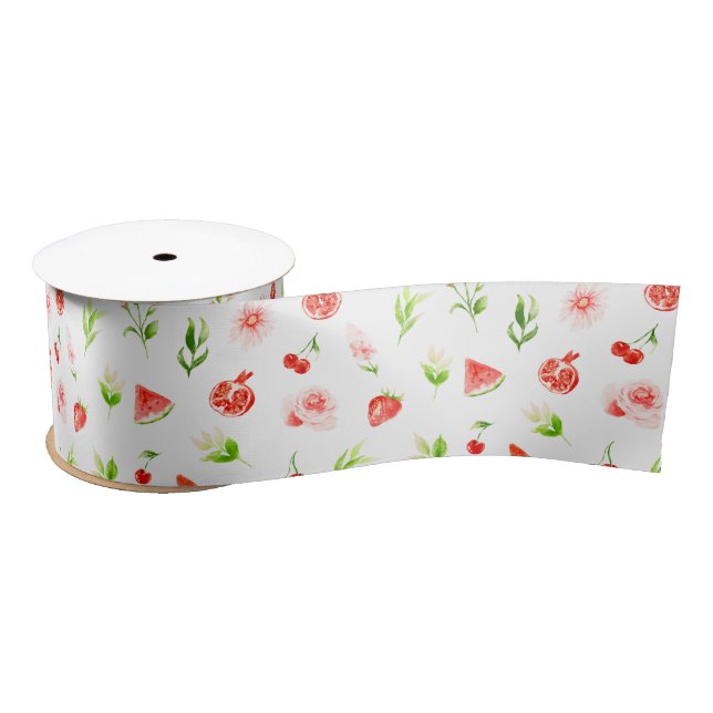 Lazo De Raso Watermelon and Pomegranate Pattern (Carrete)