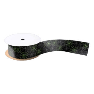 Lazo De Raso Webs Satin Ribbon-Spider de Halloween