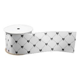 Lazo De Raso White & Black Bow Gift Wrapping 