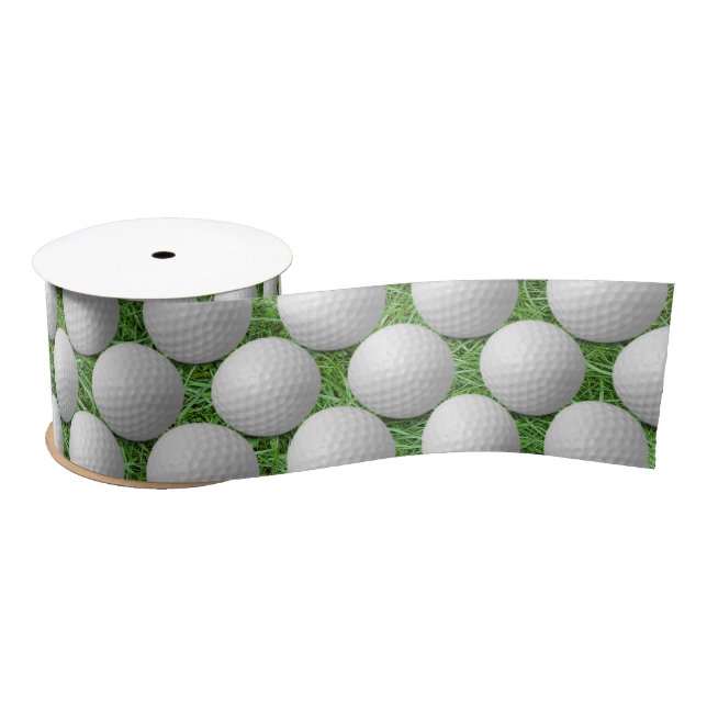 Lazo De Raso White Golf Balls On Grass (Carrete)