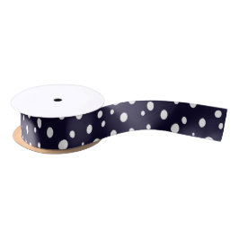 Lazo De Raso White Snow Dot Pattern Satin