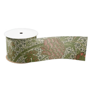 Lazo De Raso William Morris Cray Sage Flor de Floral Botánico