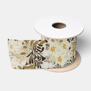 Lazo De Raso William Morris Vintage Floral de Jacinto Art Nouve