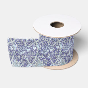 Lazo De Raso William Morris Windrush patrón floral azul