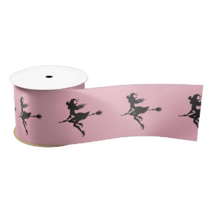 Lazo De Raso Witch Riding Broom Halloween Thunder_Cove