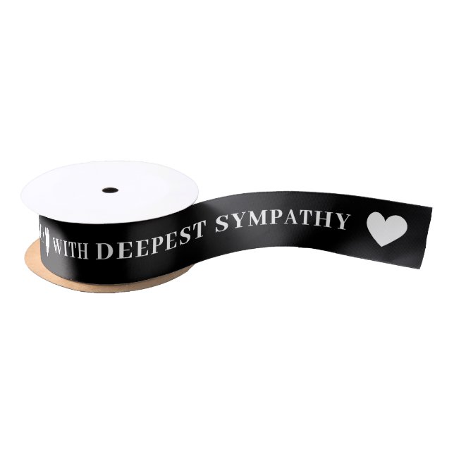Lazo De Raso With Deepest Sympathy Black Ribbon (Carrete)
