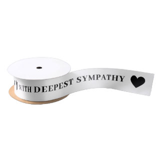 Lazo De Raso With Deepest Sympathy White Ribbon