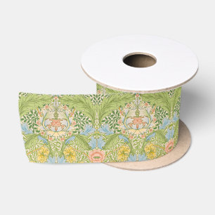 Lazo De Raso Wm Morris Myrtle Floral Arte Nouveau Pastel