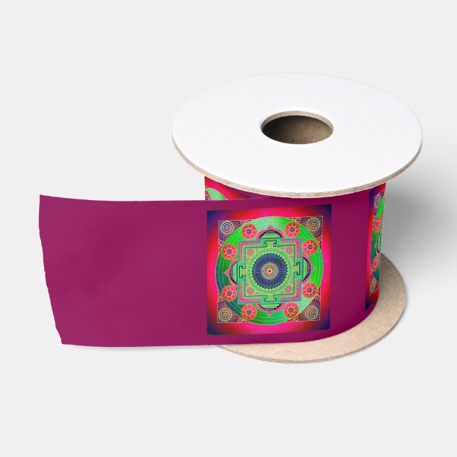 Lazo De Raso YANTRA - la gran rueda - rosa verde (Carrete)