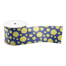 Yellow polka dots on blue