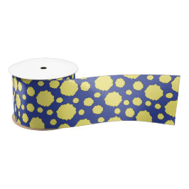 Lazo De Raso Yellow polka dots on blue