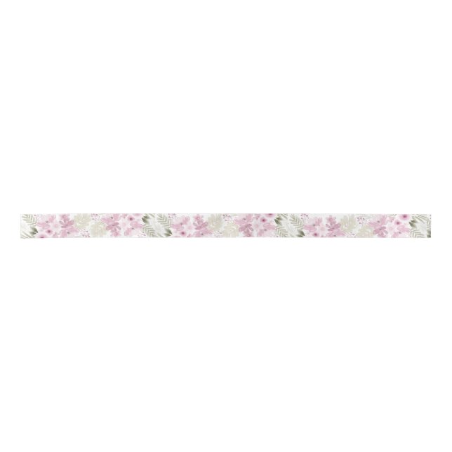 Lazo De Raso Zoe Floral Satin Ribbon (Anverso)
