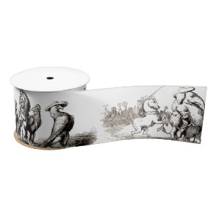 Lazo De Raso Zoológico de leones de unicornio de arte animal